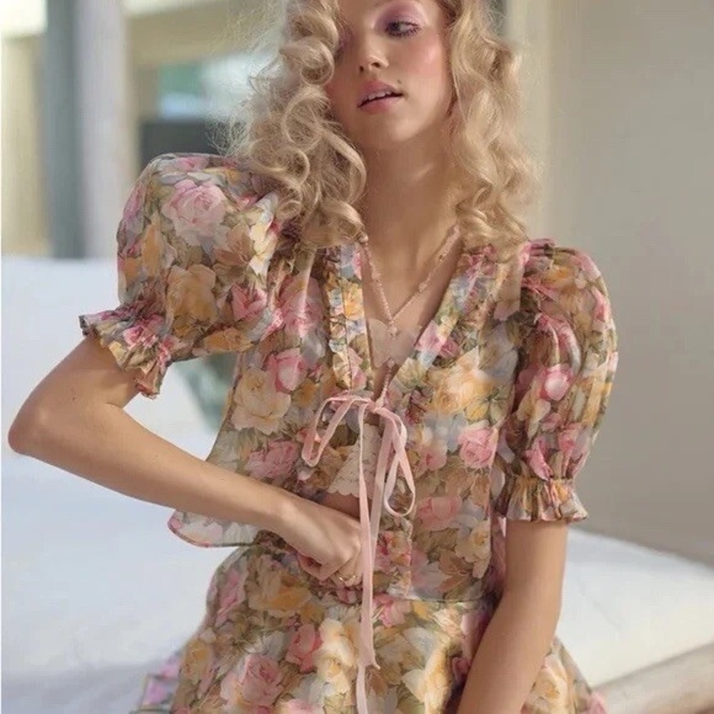 Selkie Paperdoll Floral Skirt Set - Large